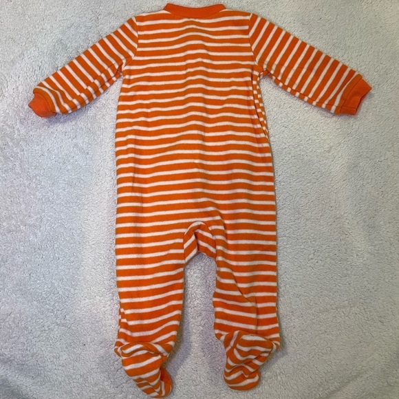 Orange Striped Pumpkin Kids One Piece - Picture 5 of 5